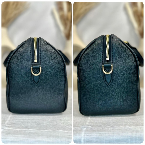 NEW Louis Vuitton Black & Beige Monogram Empreinte Leather Speedy Bandoulière 25 - Picture 12 of 17